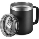 Double Wall Vacuum Insulated Travel Coffee Mug with Lid Keep Drink 4 Hour Hot & 6 Hour