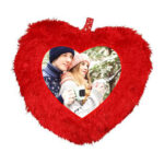 Red Plain Heart Shape Sublimation Cushions