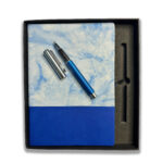 Blue Color Business Diary with Ball Pen Combo Gift Set For Men