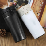 Vacuum Insulated Coffee Mug with Lid (380ml) HOT & Cold upto 12 Hours | Double Wall Stainless Steel Travel Mug