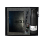 Corporate Belt Diary, Metal Pen, Sports Water bottle and Metal Keychain Gift Set