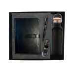 Corporate Gift Set 4 In 1 -Belt Diary, Metal Pen, Wooden Cap Water bottle and Metal Key-chain