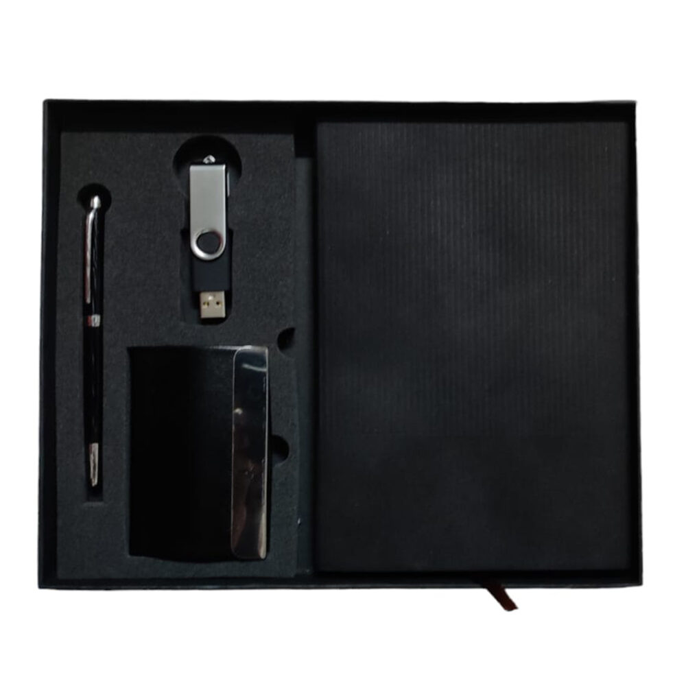 Diary and Pen drive, Card Holder, Metal Pen Corporate Gift Set with Box For Employees Joining