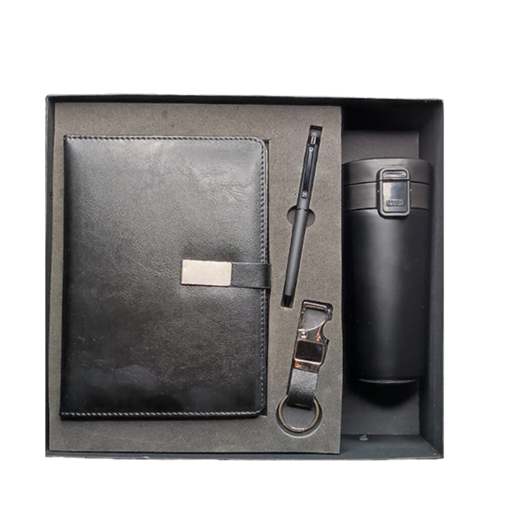 4 in 1 Corporate Gift Set with Diary, Metal Pen, Coffee Mug and Metal Keychain Corporate Gifts